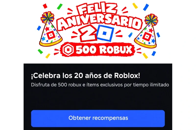 Consigue 500 Robux por el aniversario número 20 en Roblox: qué está confirmado